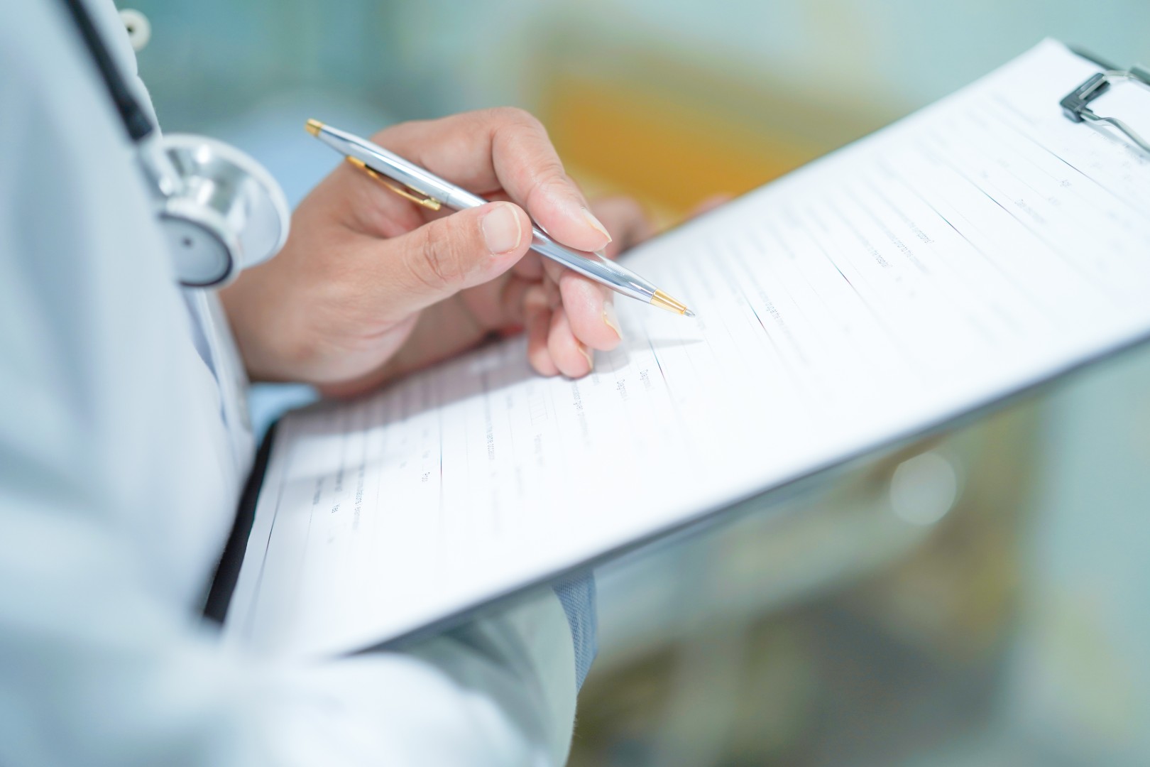 doctor with clipboard