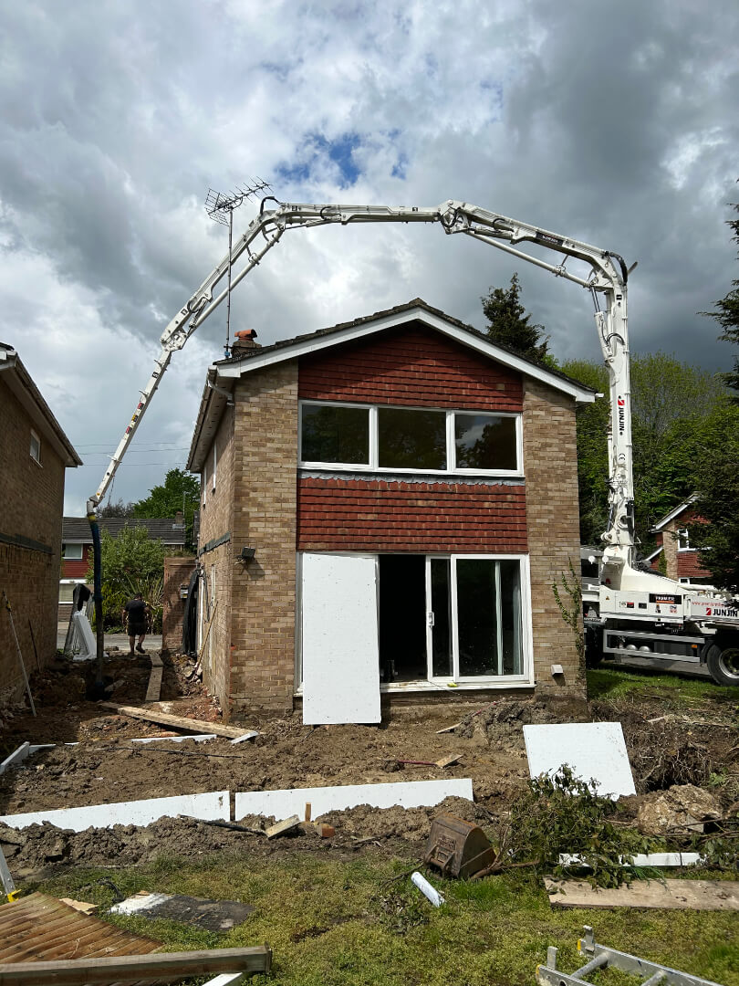 crane over house