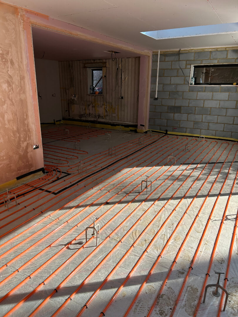 heated flooring installation
