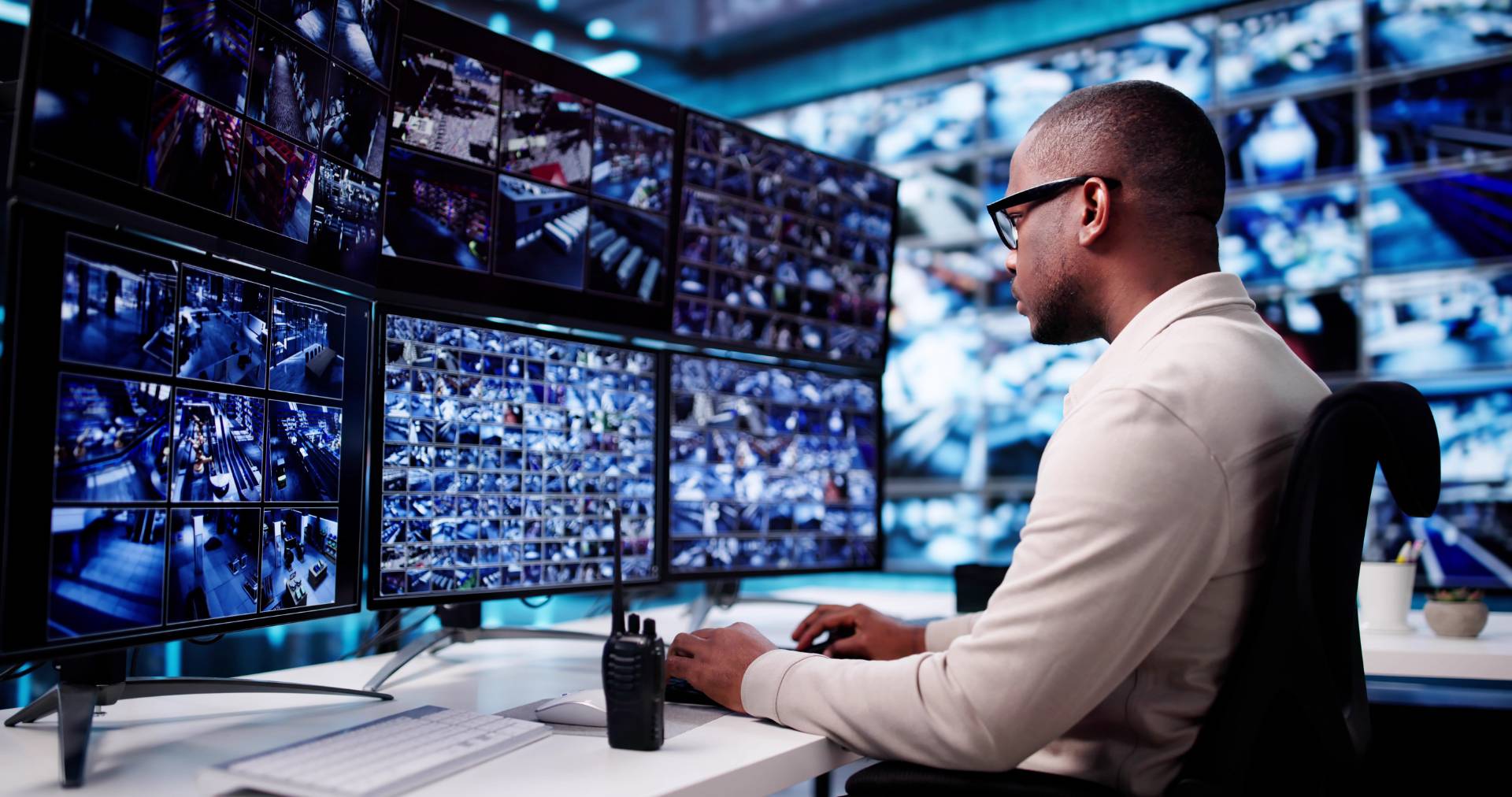 Security guard monitors