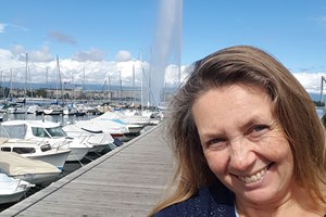 Victoria at the Jet d'eau, Geneva, Switzerland