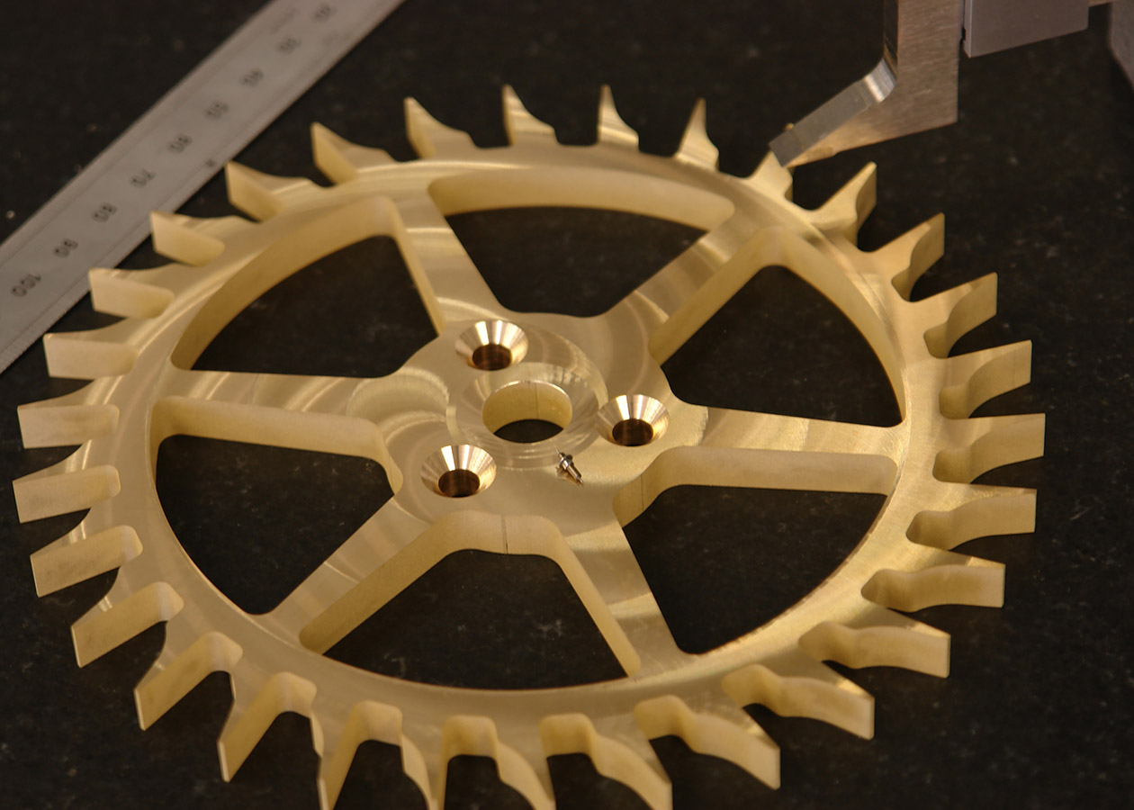 Clock gear tooth measurement