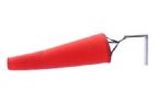 4ft Dayglow Orange Polyester Windsock with Arm 3-4