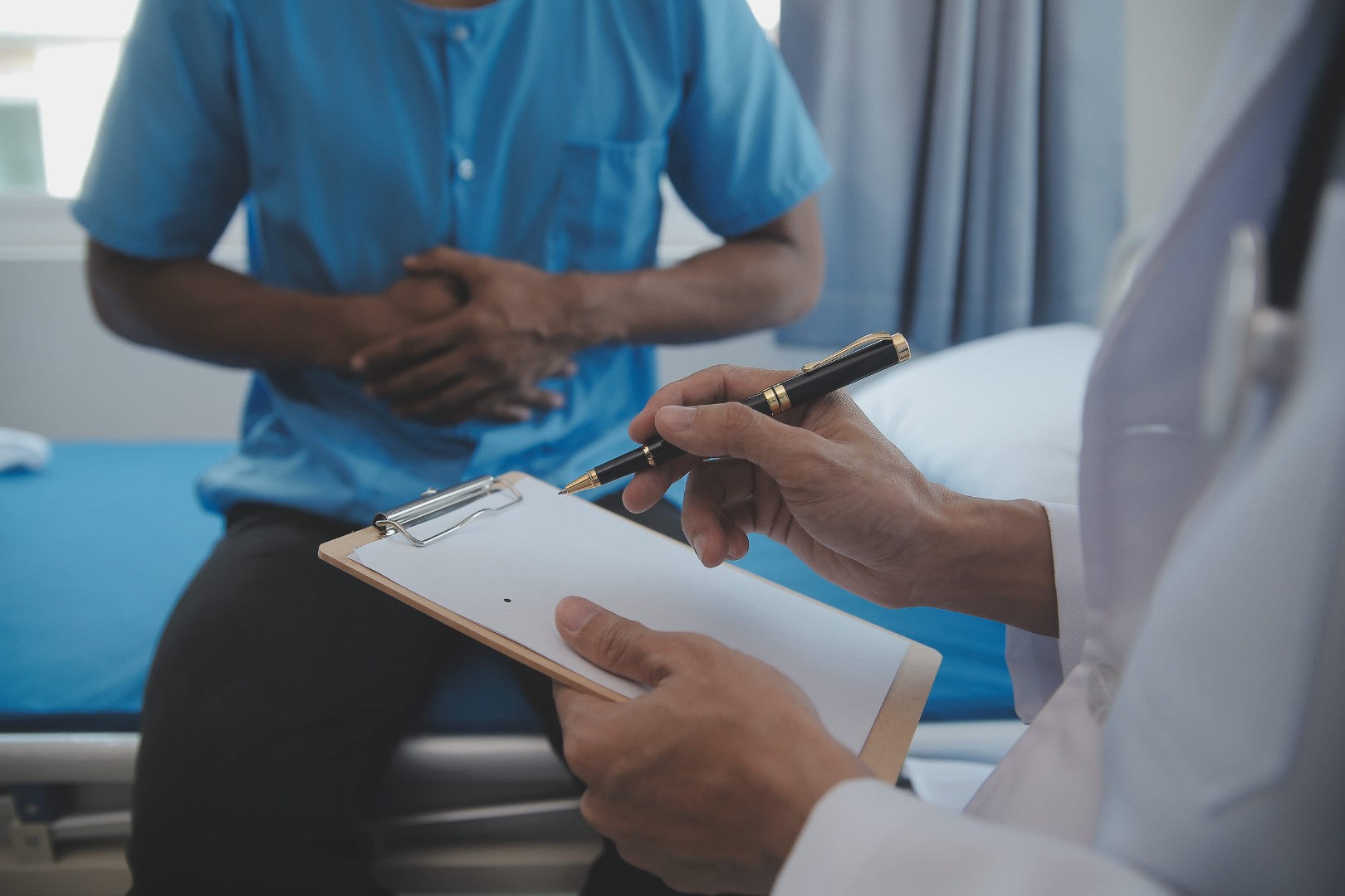 Doctor examining his patient