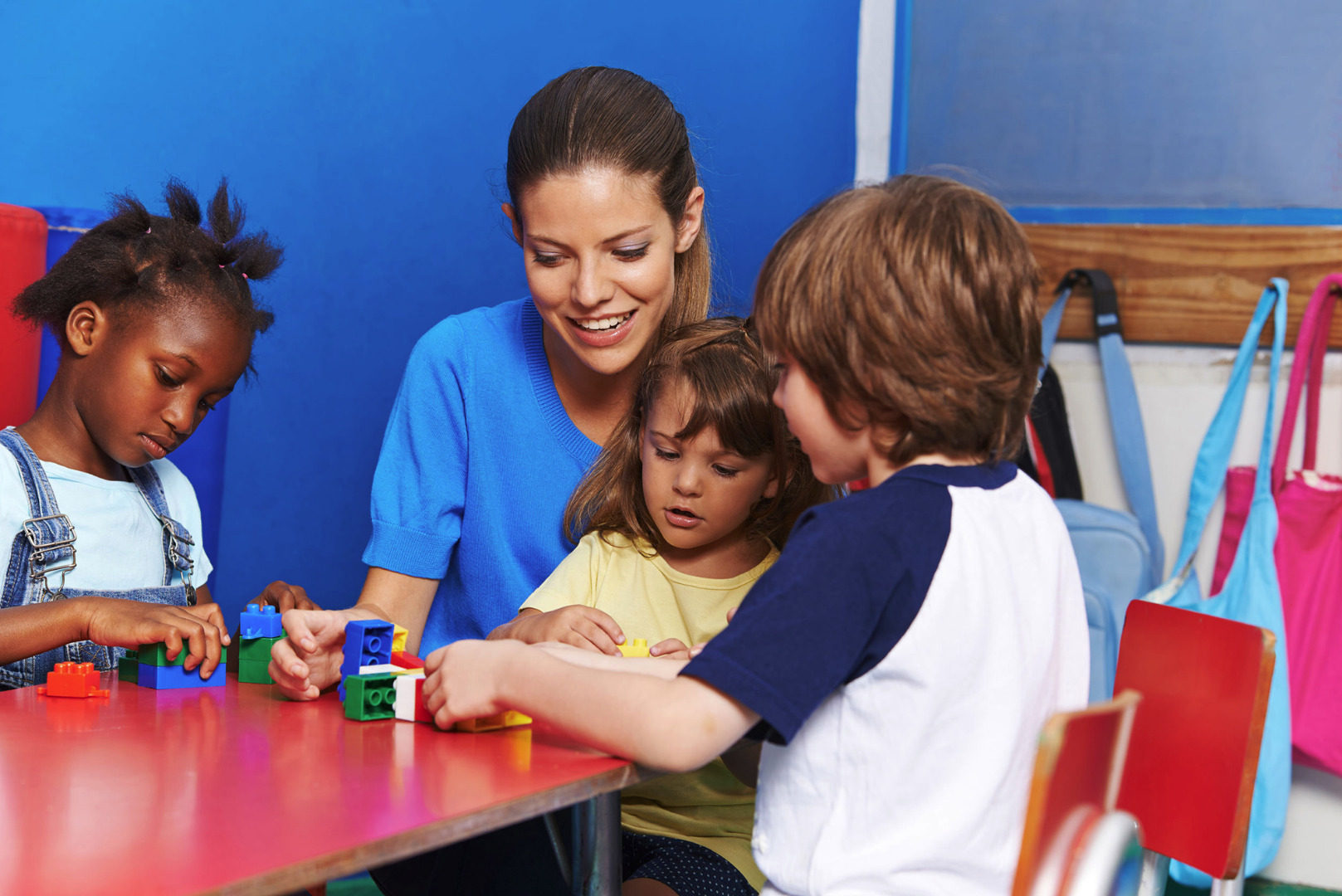 teacher with pre-school children