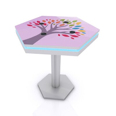 hexagonal charging table with lights