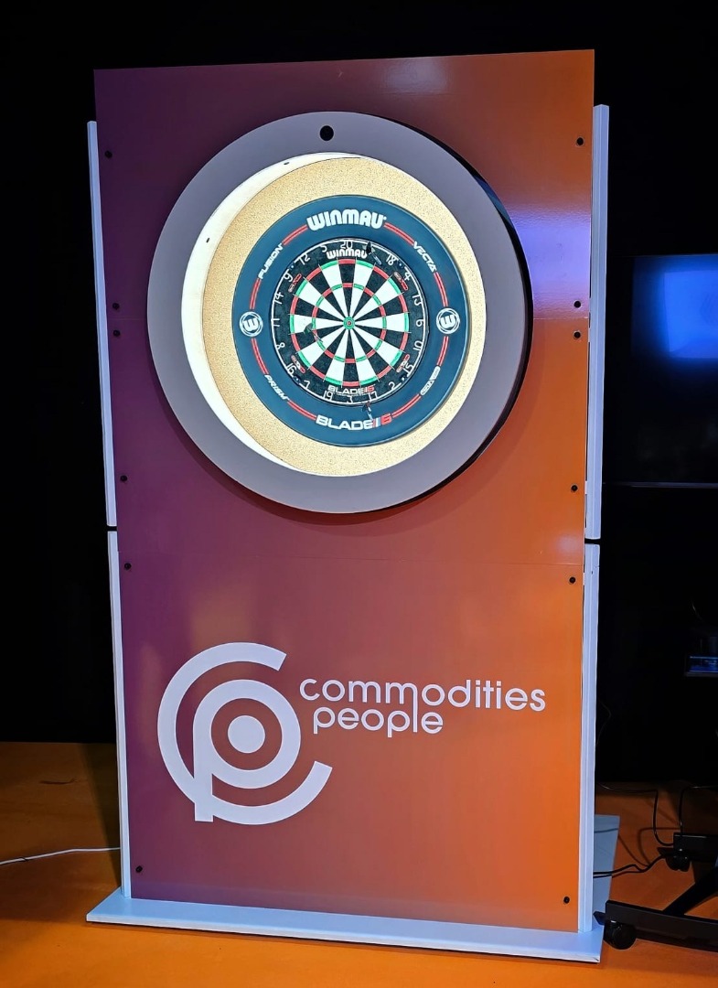 Dartboard with branded surround