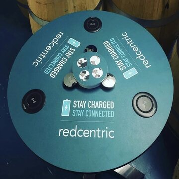 white bistro touchdown charging table