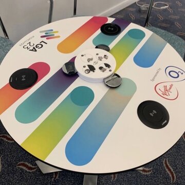 Phone charging table