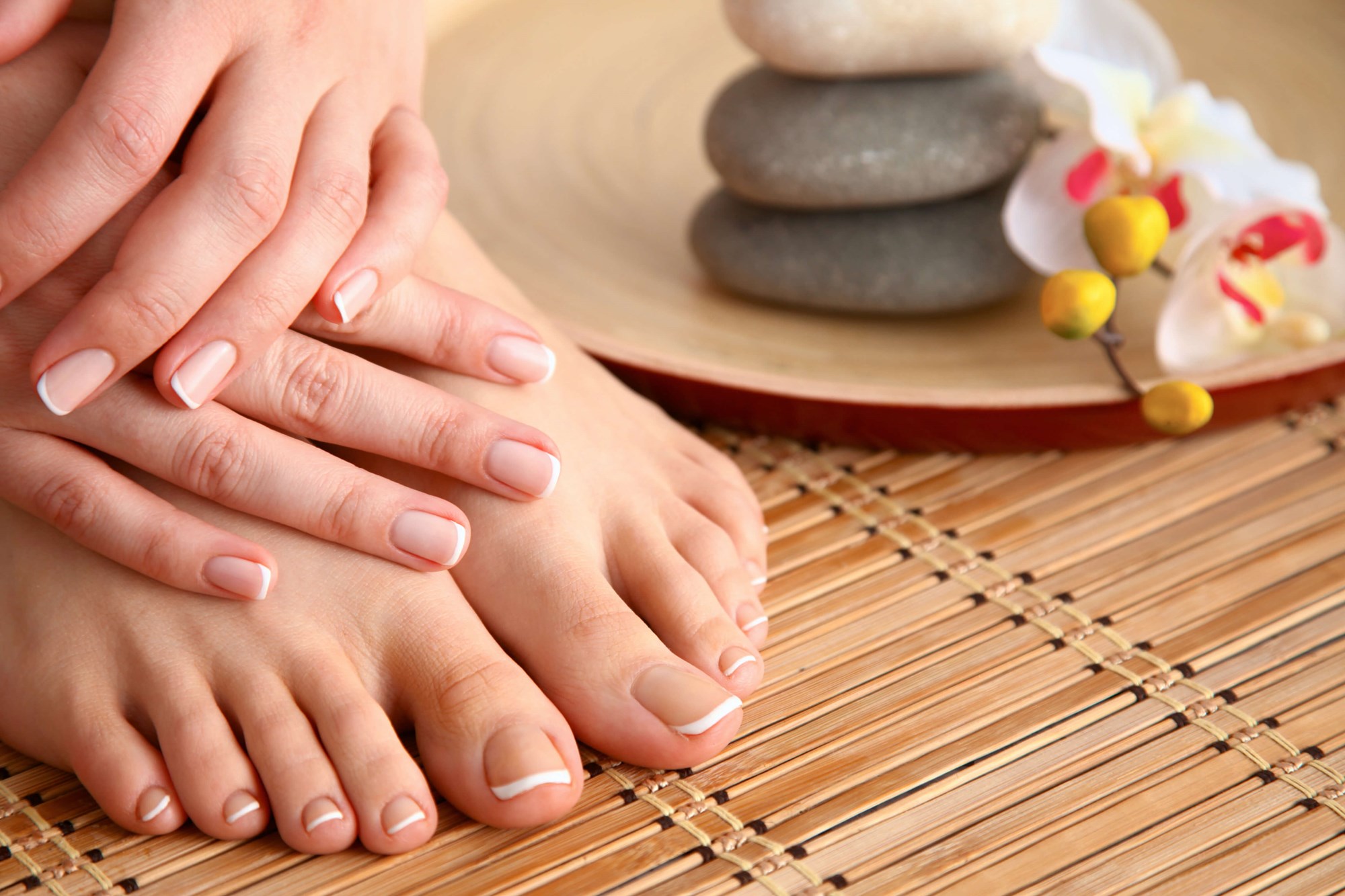 white pedicure