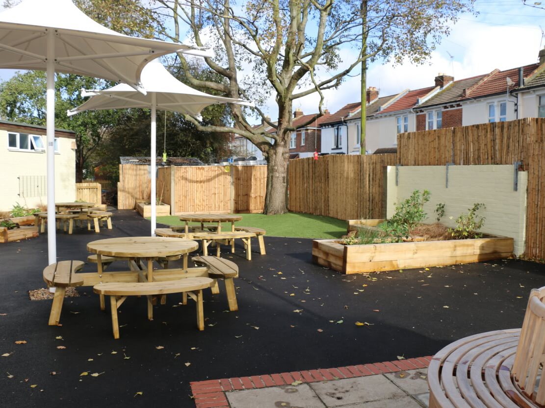 Landscaping to school playground