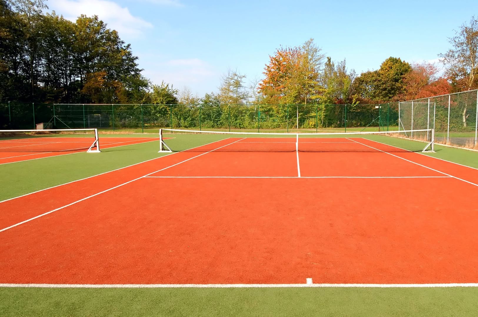 Red tennis court
