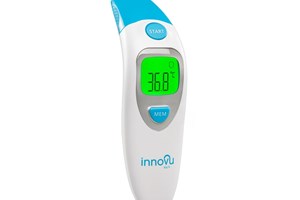 Non-Contact Forehead and Ear Infrared Thermometer.  Suitable for use with babies, children, adults and elderly people.