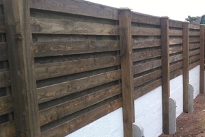 Hit and Miss privacy garden fence panels are a series of openly spaced boards divided by a support batten with a paling board on the opposing side, acting as a semi permeable wind break

