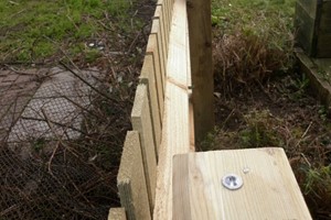 Off-set fencing is when the posts are on the inside edge of the fence, the rails attached to it with the palings attached to the rails on or within the boundary line.