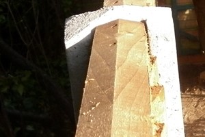 Inline fencing fences have an intermediate post ending each fence section in a repeated line of a post then panel, post then panel, finishing with a post, being the narrowest boundary line construct.