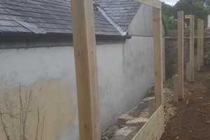 Species of wood used for fence posts in the United Kingdom are Spruce, Pine and Redwood. Wood needs to be kiln dried and pressure treated to be a Hazard Class 4 (meaning for ground contact. 