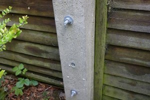The Best Wooden Fence Posts Are Not In The Ground. Wood rots and there is no avoiding it. Wooden posts are best used in conjunction with a concrete spur when the timber post is bolted to a concrete spur above ground level. Normally the wooden post will last approximately 40-50+ years without the need for repair with this method