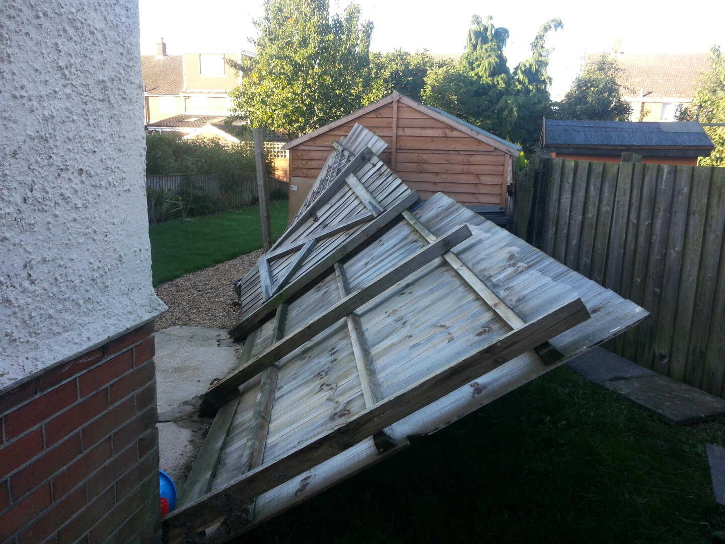collapsed fence
