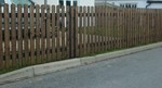 wood picket fence