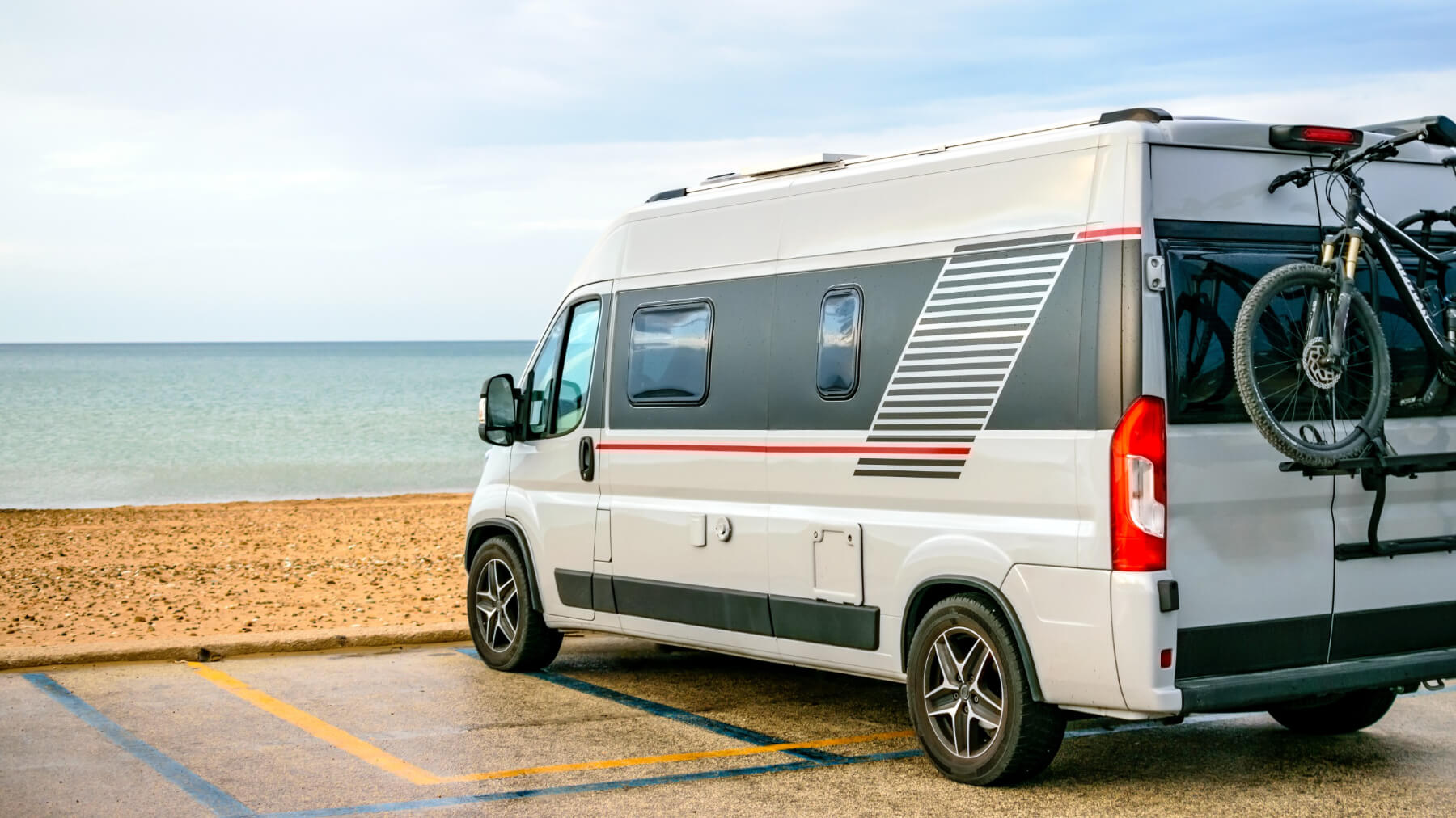 Motorhome on beach