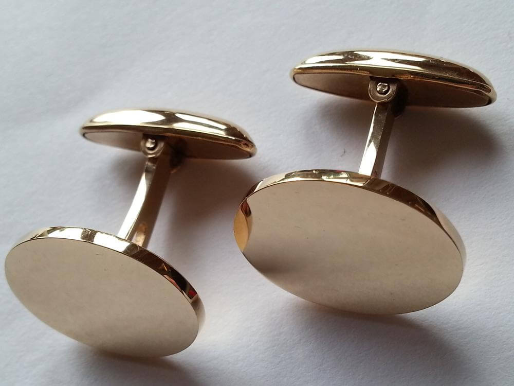 Gold Cufflinks The Oxford Ring Company