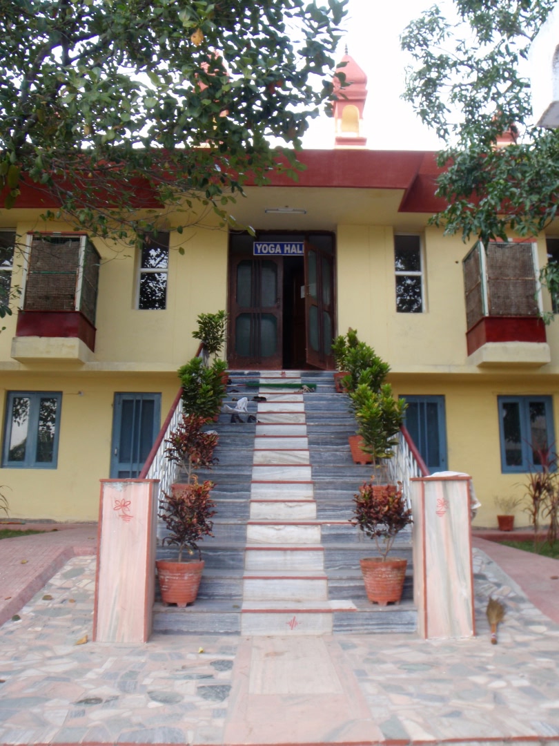 Yoga hall top of stairs