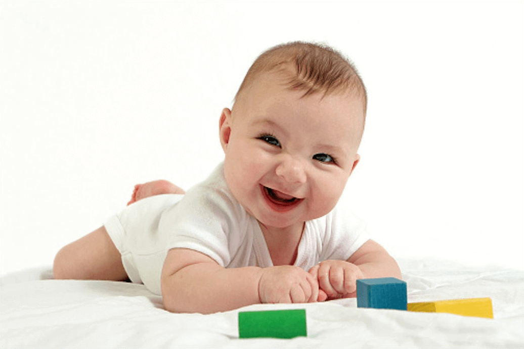 baby with blocks