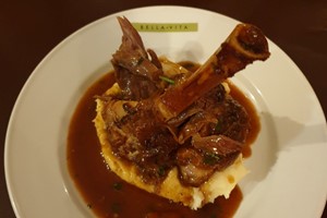 Braised Lamb shank
Served with mashed potatoes and red wine shallot sauce   
