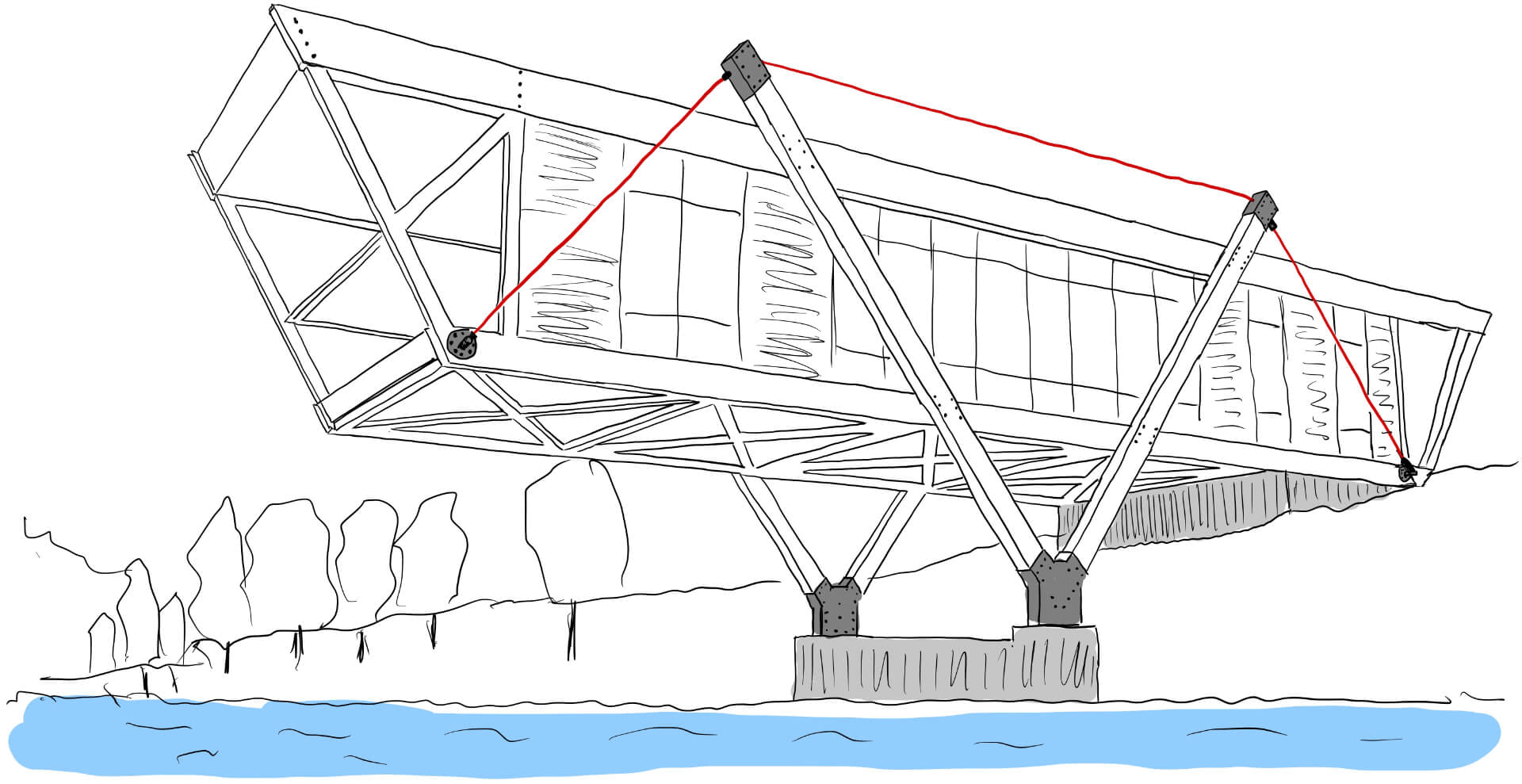 Structural engineering sketch