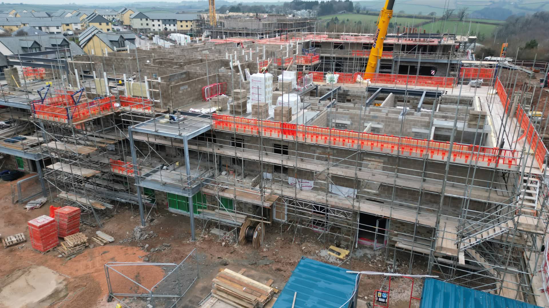 Dartmouth care home construction aerial