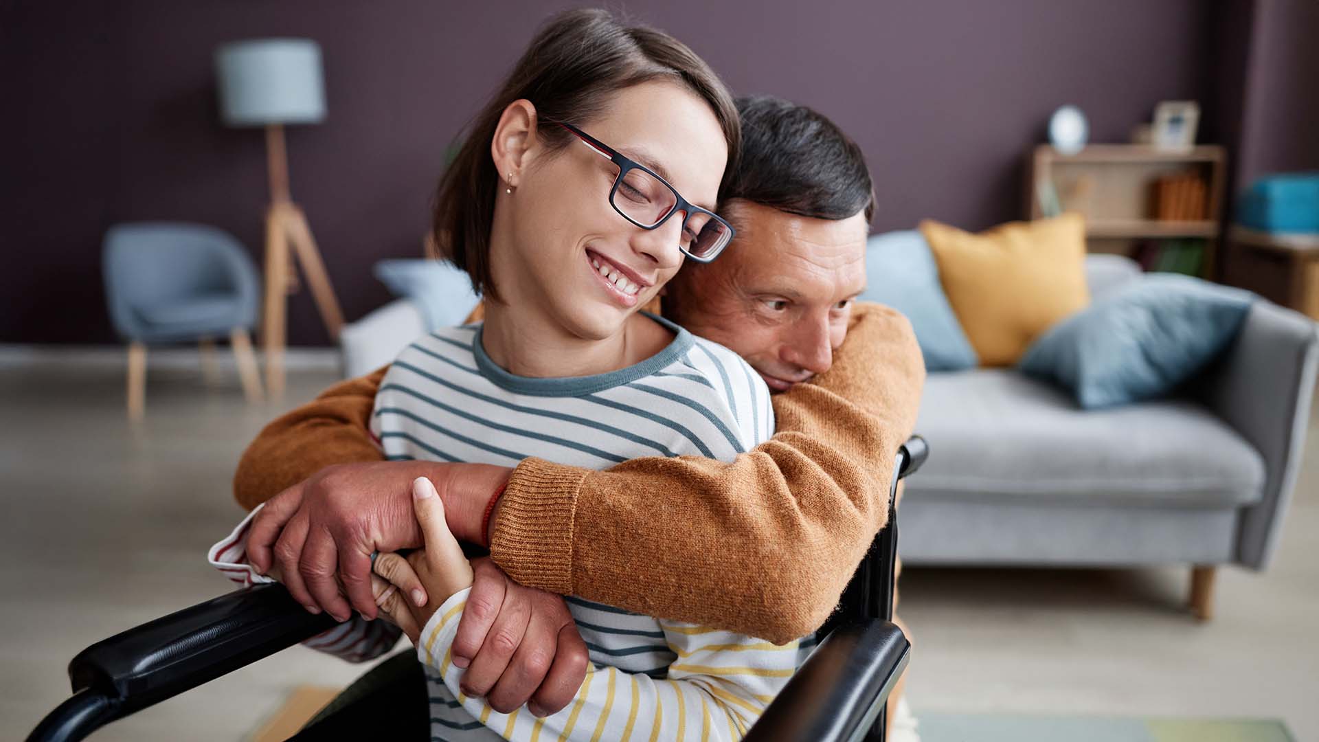 Portrait of caring father