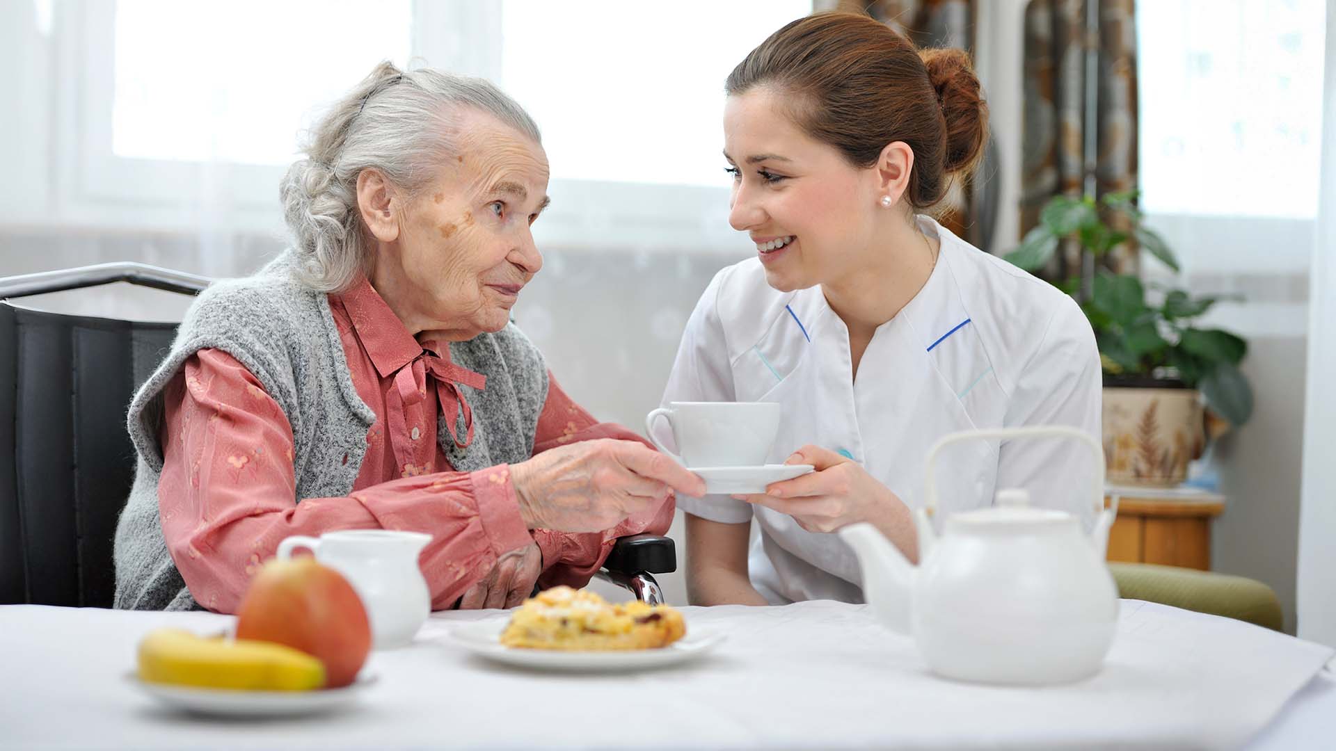 Little girl taking care her hair