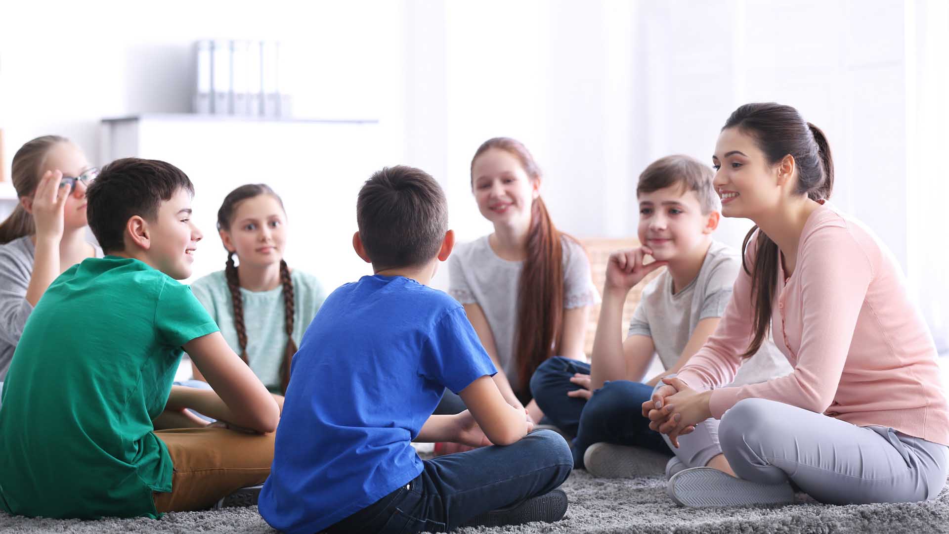 Mother with children