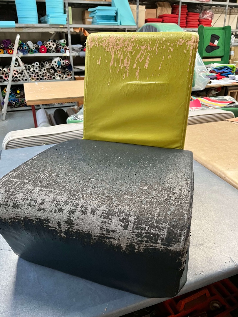 leather seat reupholstery before