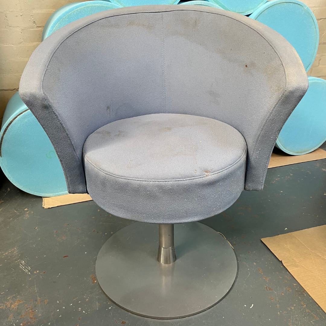 chair reupholstery before