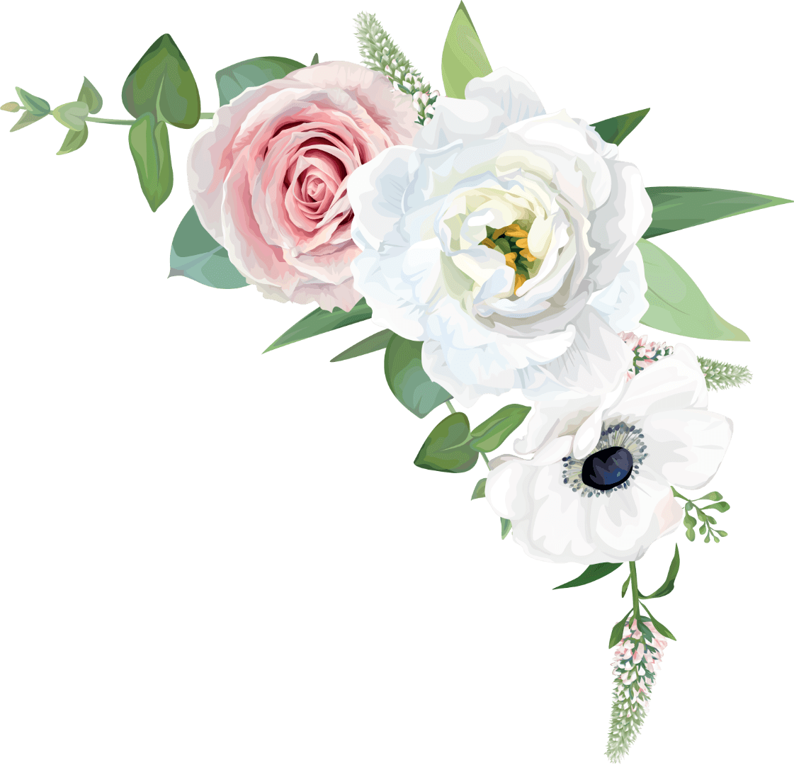 top right flower graphic