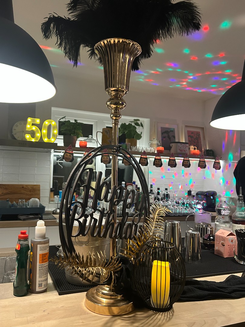 50th birthday set up