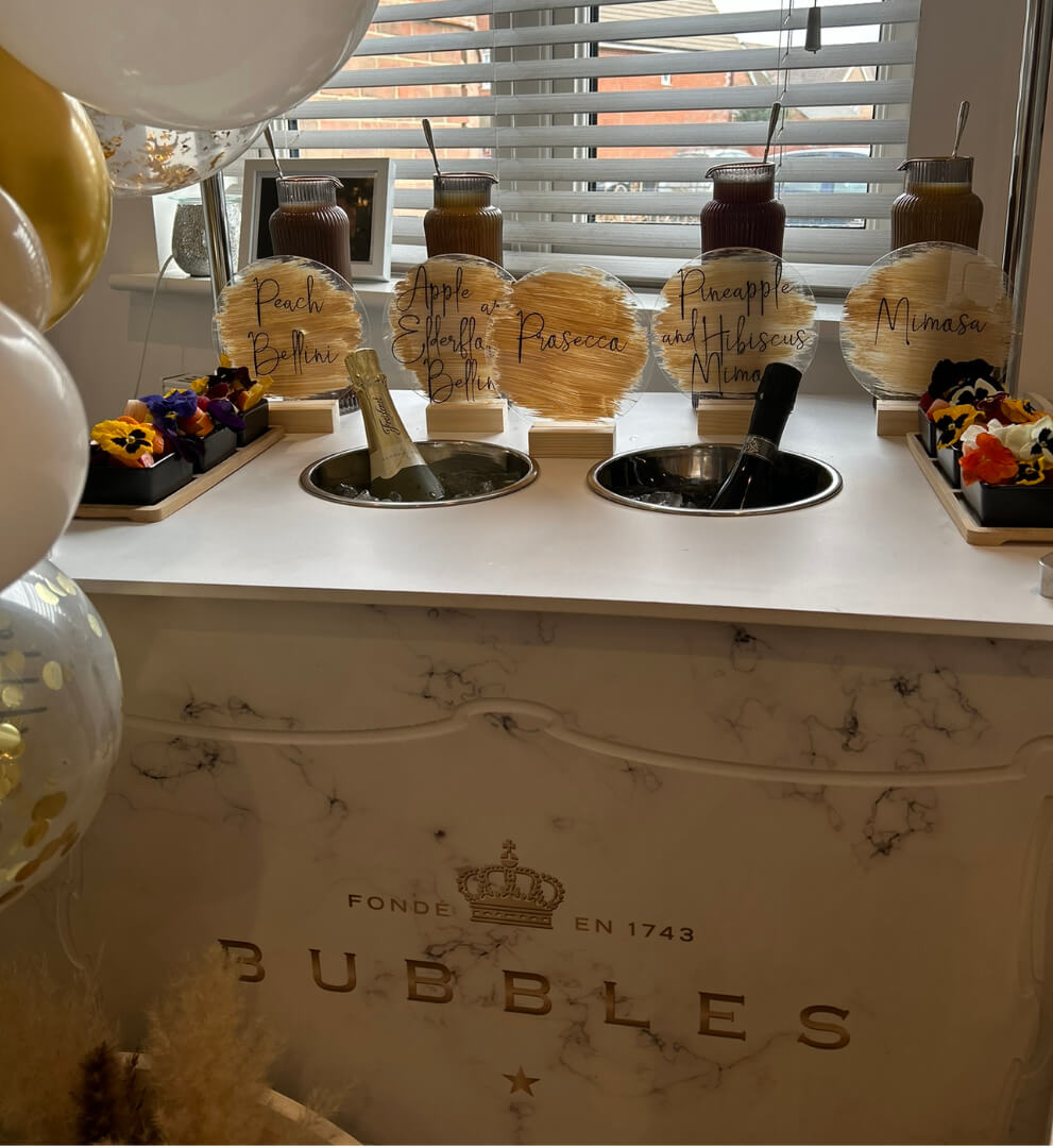 prosecco cart close up