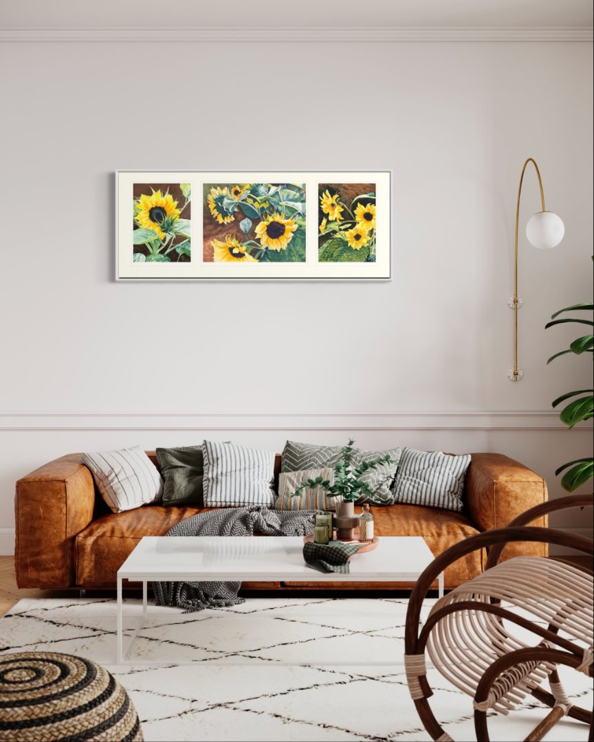 Sunflowers triptych 02