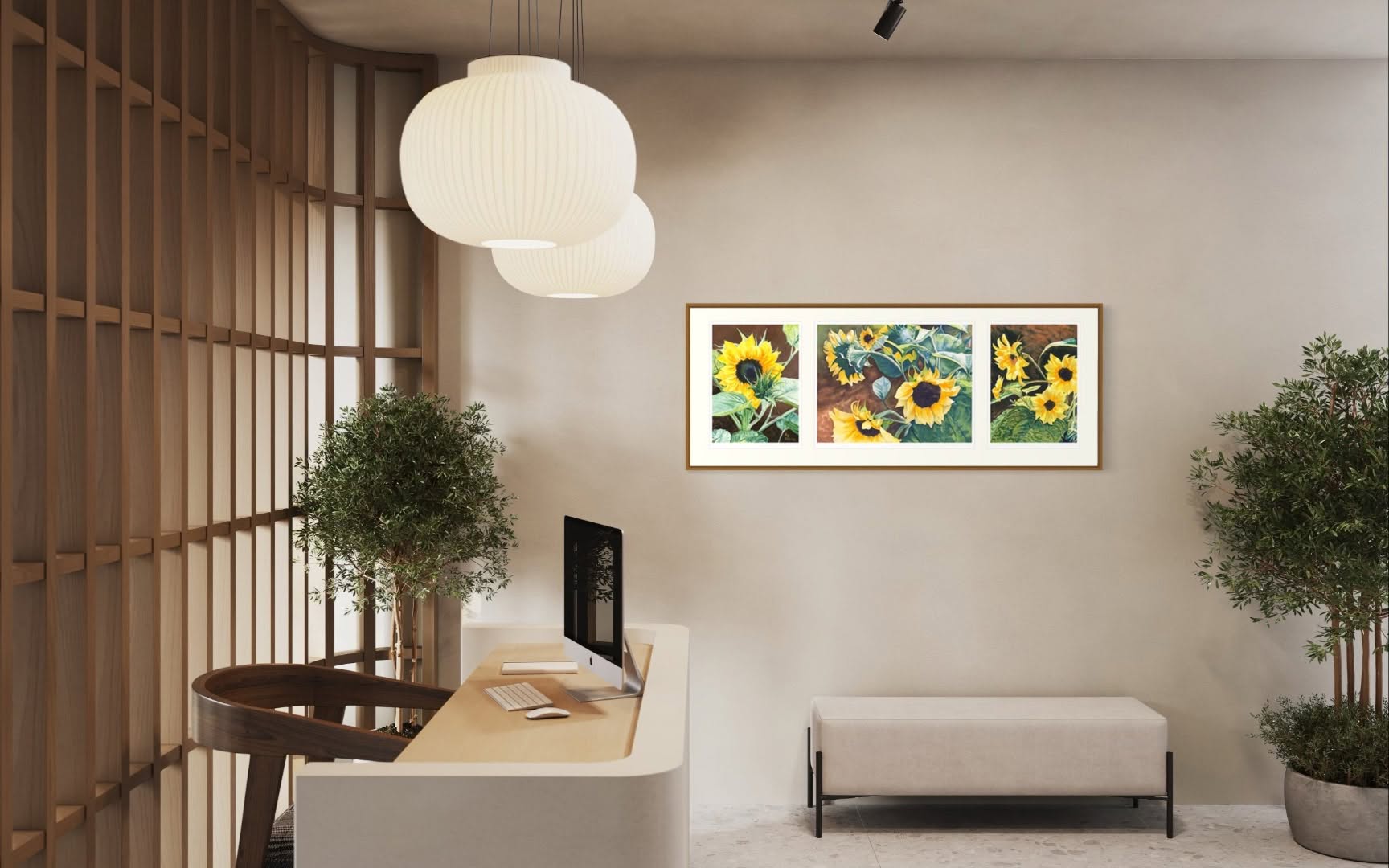 Sunflowers triptych 03