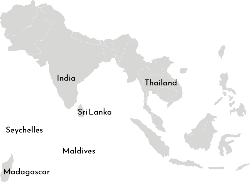indian ocean super yacht leasing map