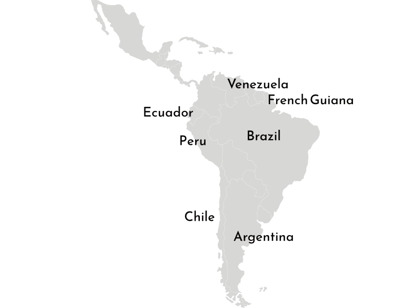 south america yacht leasing map