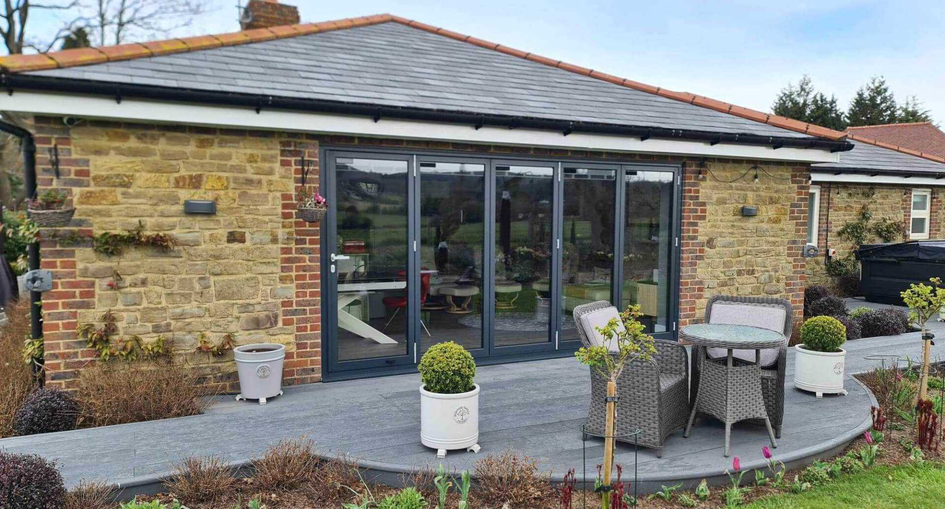 bungalow with bifold door