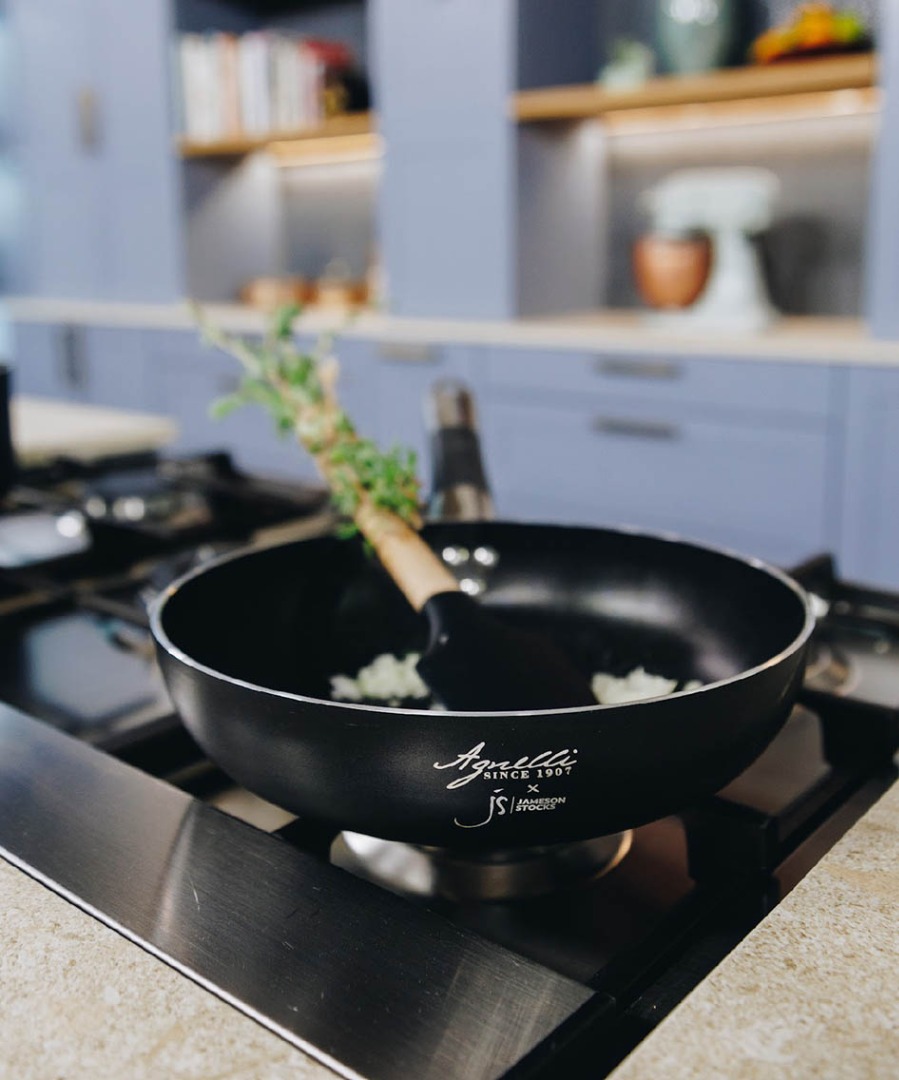 Branded frying pan