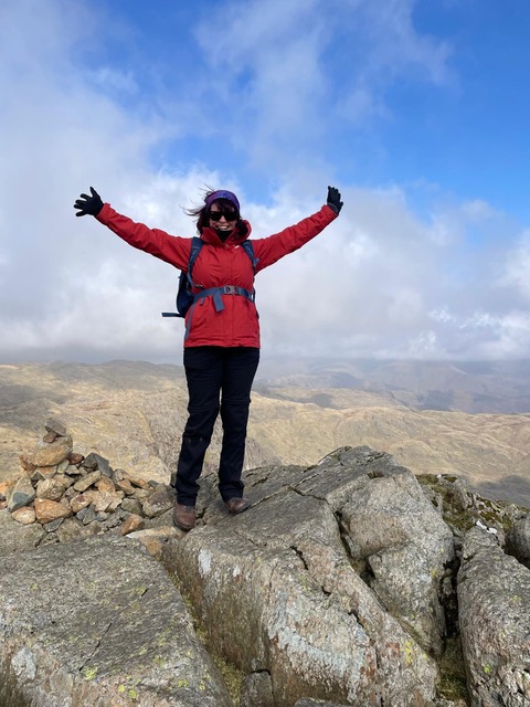 Standing on mountain