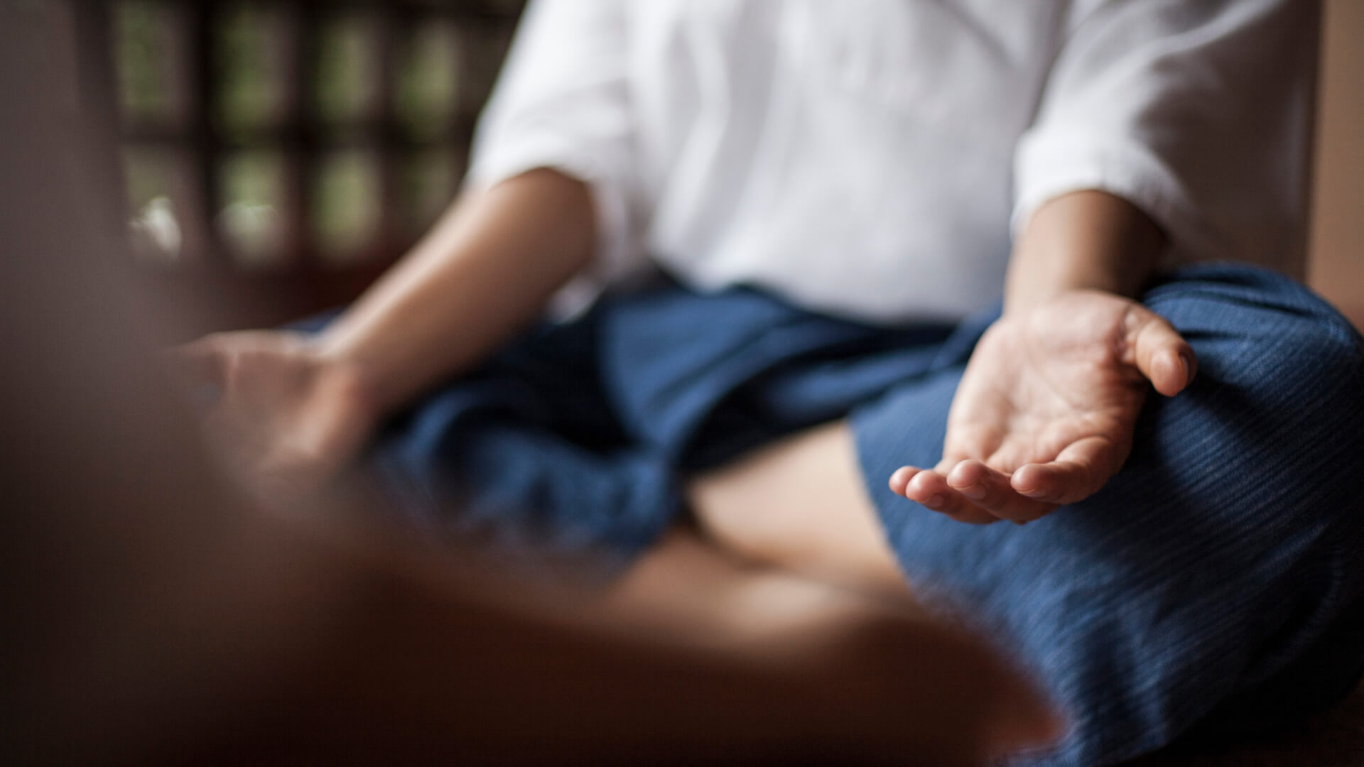 Palms during meditation