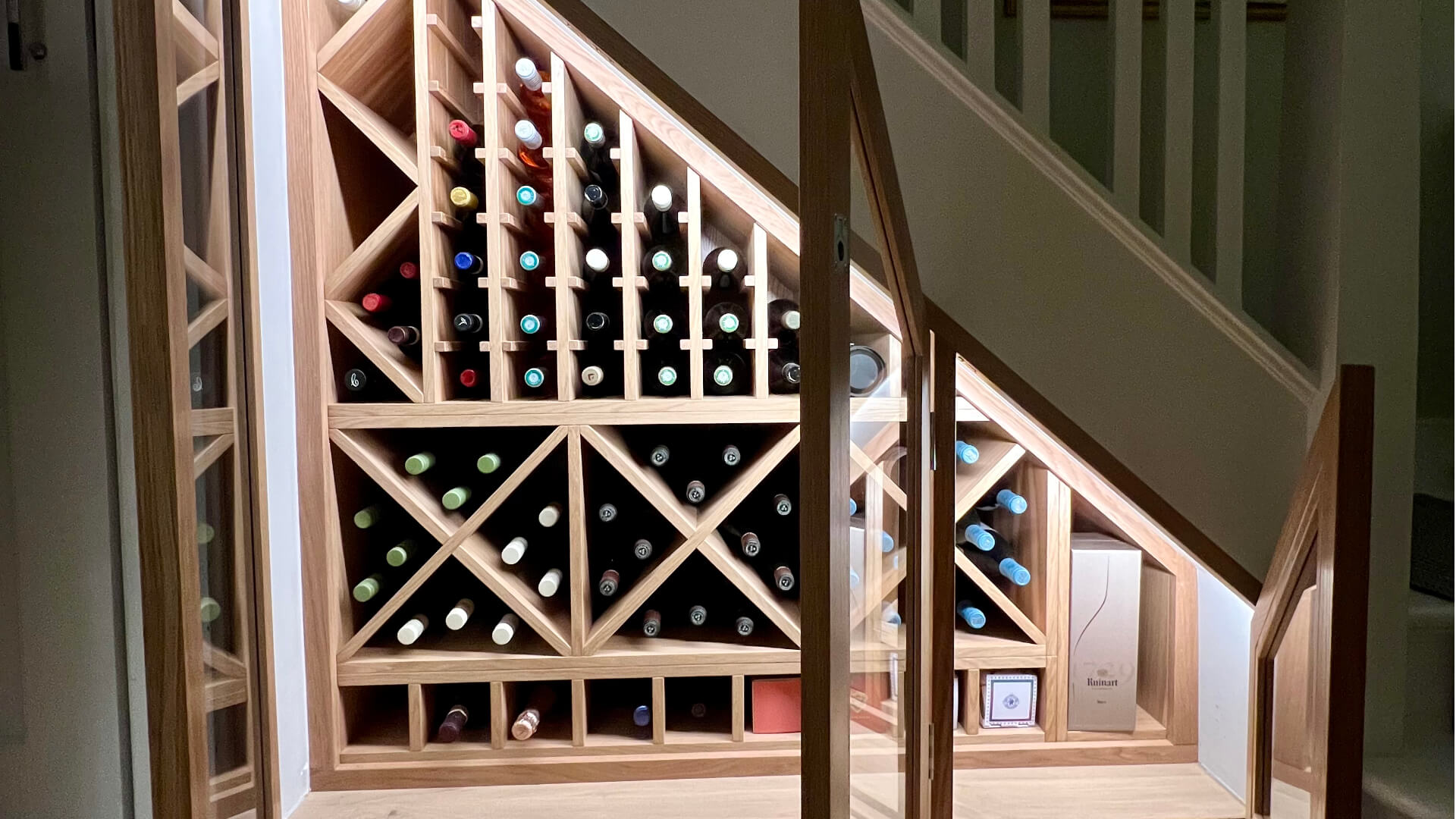 under stairs wine rack