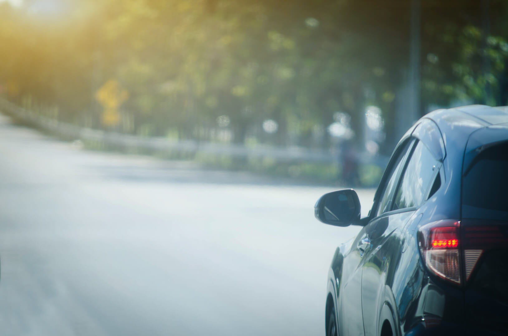 Close up side of black car
