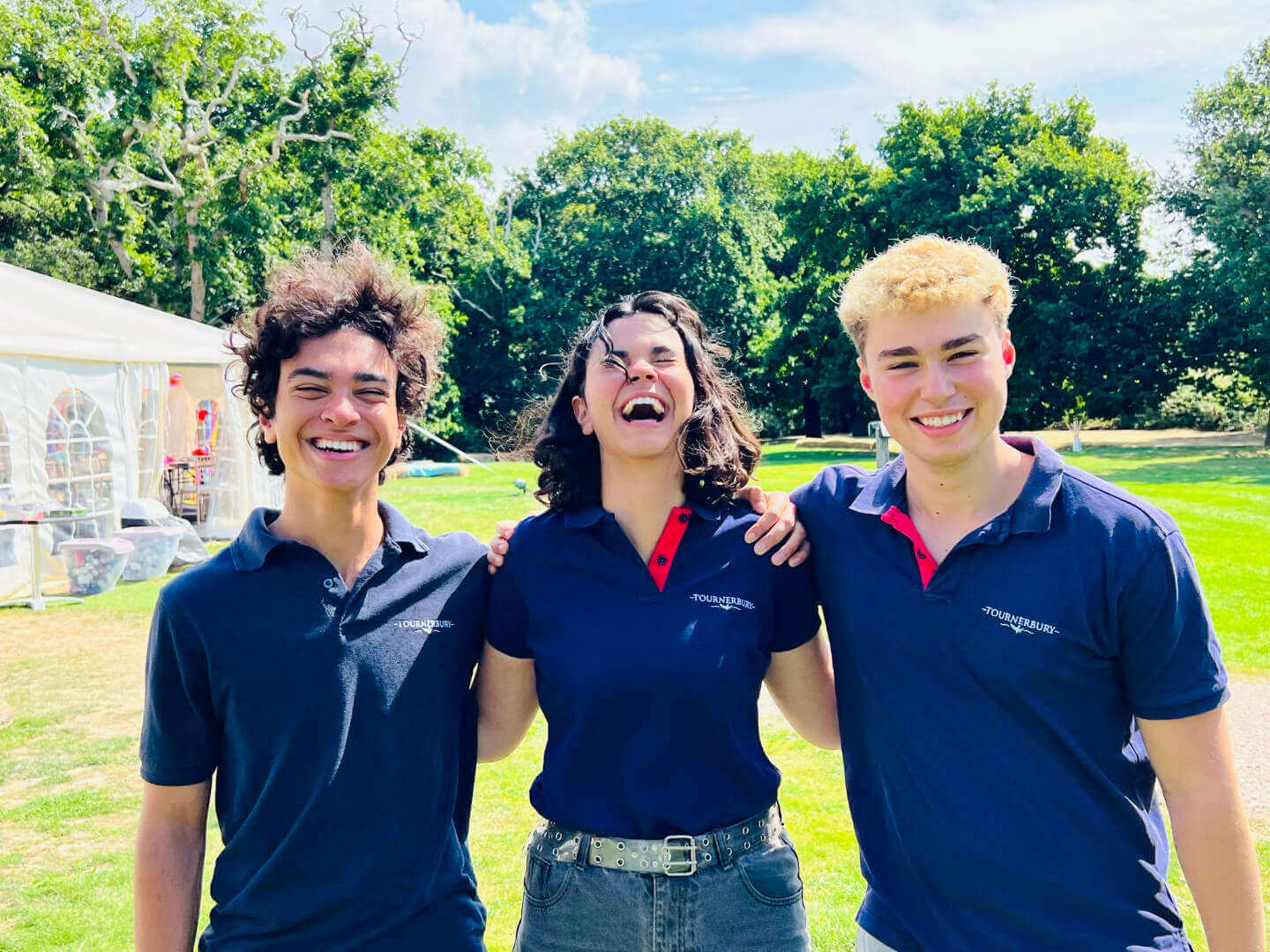 tournerbury staff laughing